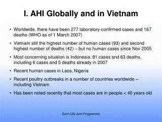 I. AHI Globally and in Vietnam