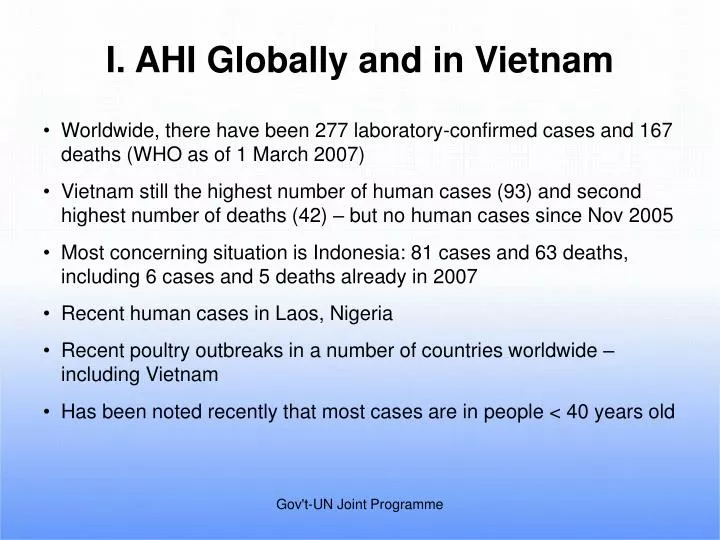 i ahi globally and in vietnam