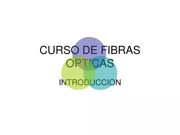 curso de fibras opticas