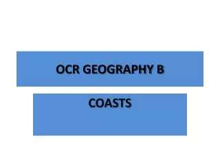 OCR GEOGRAPHY B