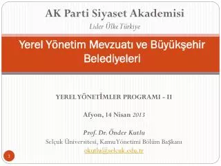 yerel y netim mevzuat ve b y k ehir belediyeleri