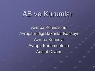 ab ve kurumlar