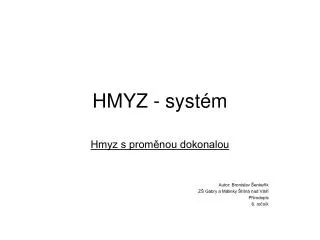 hmyz syst m