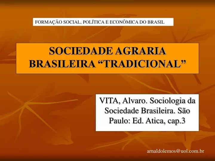 sociedade agraria brasileira tradicional