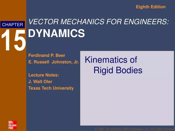 kinematics of rigid bodies