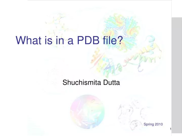 what is in a pdb file