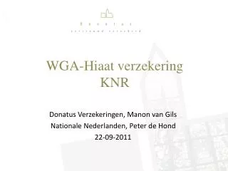 wga hiaat verzekering knr