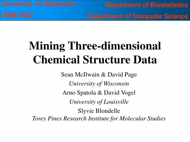 mining three dimensional chemical structure data