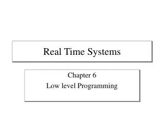 real time systems
