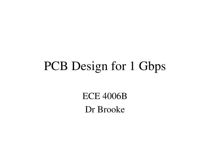 pcb design for 1 gbps