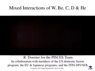 Mixed Interactions of W, Be, C, D &amp; He