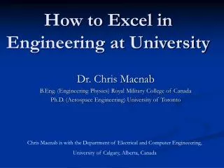 How to Excel in Engineering at University