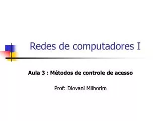 redes de computadores i