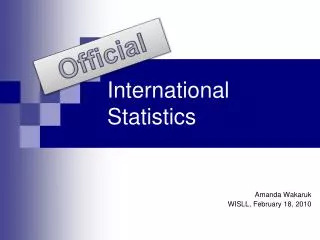 International Statistics