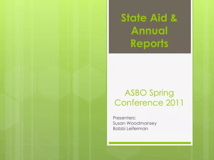 state aid annual reports asbo spring conference 2011