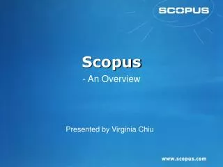 Scopus - An Overview