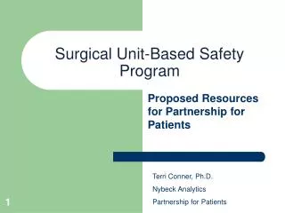 Surgical Unit-Based Safety Program