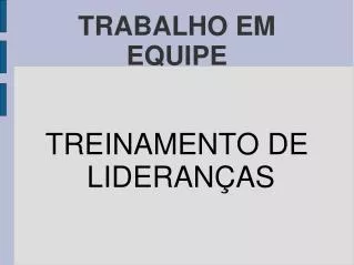 treinamento de lideran as