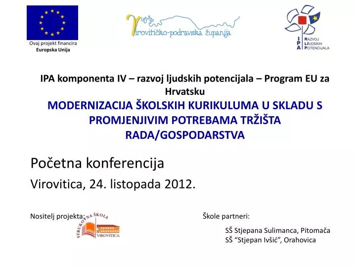 po etna konferencija virovitica 24 listopada 2012