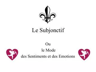 le subjonctif