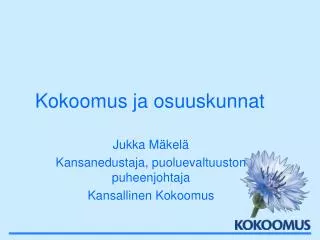 kokoomus ja osuuskunnat