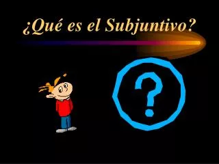qu es el subjuntivo
