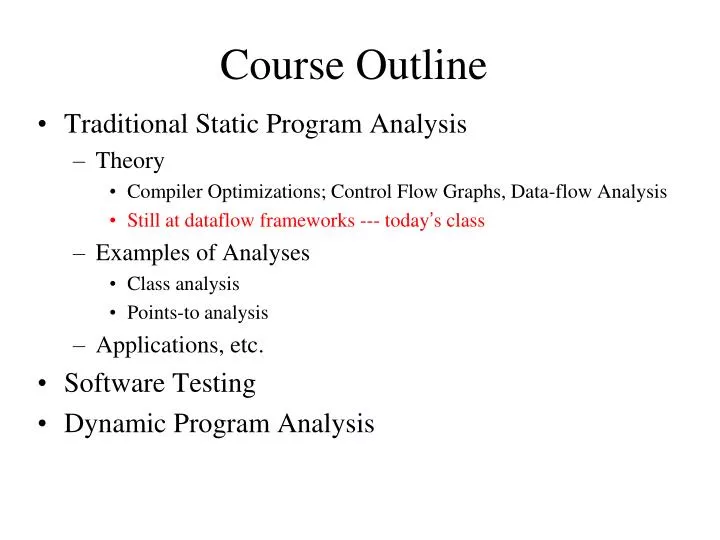 course outline