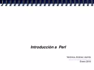 introducci n a perl