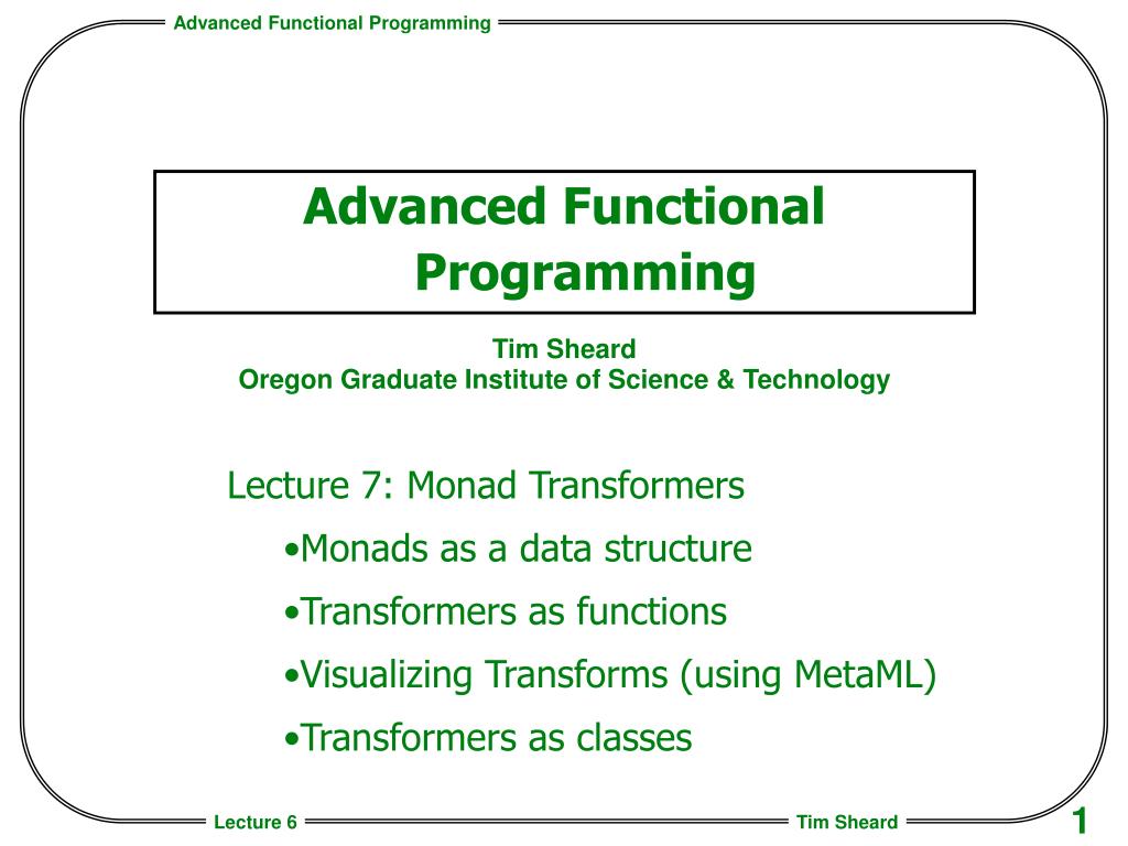 PPT - Advanced Functional Programming PowerPoint Presentation, free ...