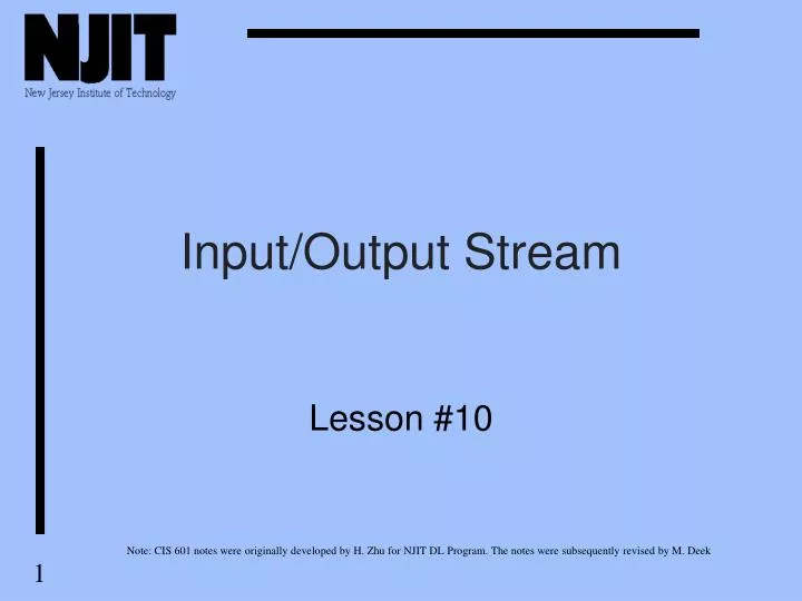 input output stream