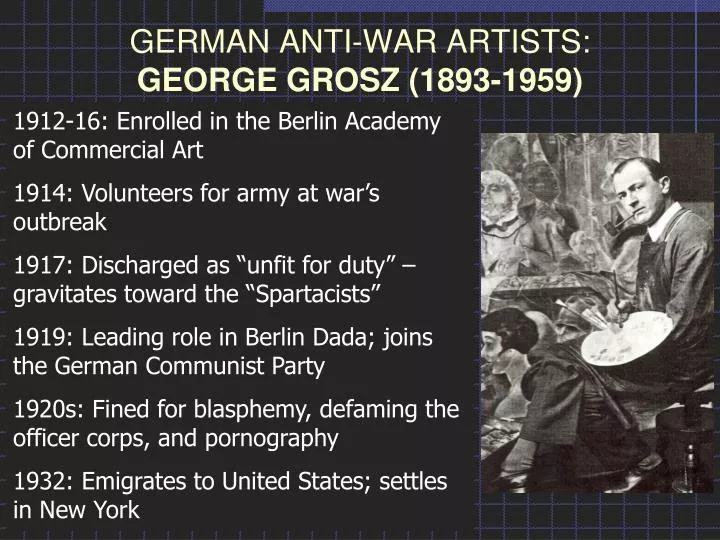 german anti war artists george grosz 1893 1959