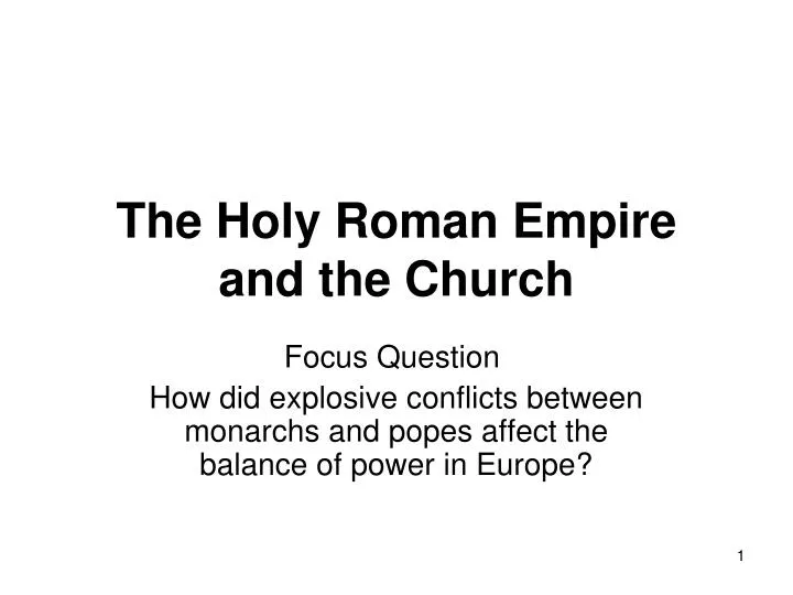 the holy roman empire and the church
