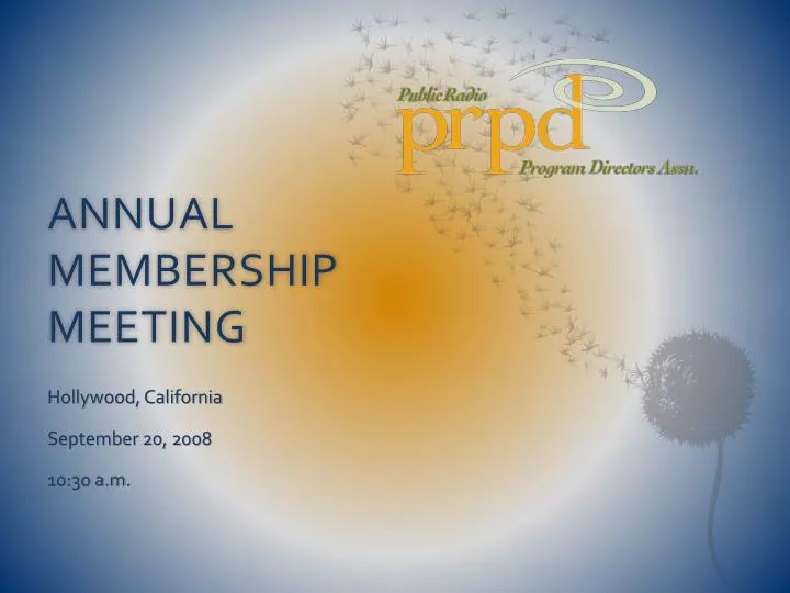 annual membership meeting