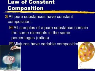 Law of Constant Composition