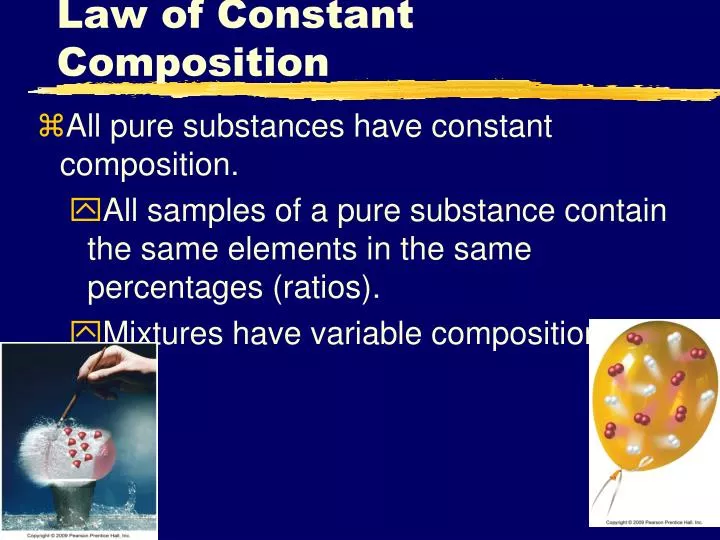law of constant composition