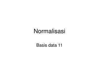 normalisasi