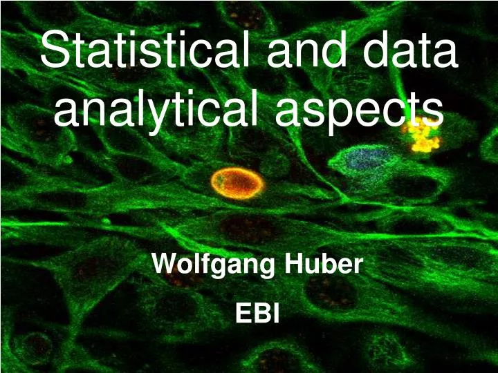 statistical and data analytical aspects