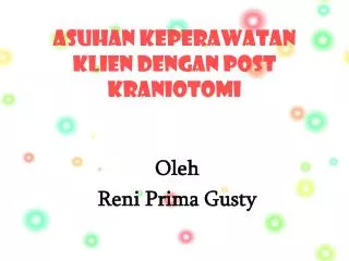 asuhan keperawatan klien dengan post kraniotomi