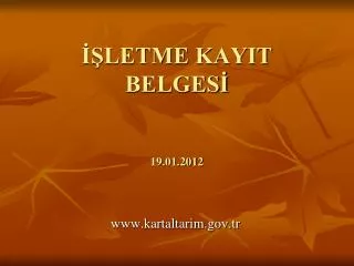 letme kayit belges 19 01 2012