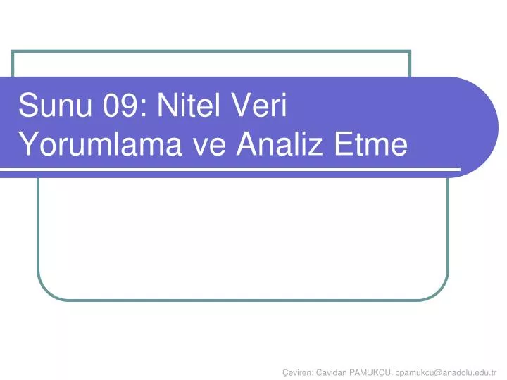 sunu 09 nitel veri yorumlama ve analiz etme