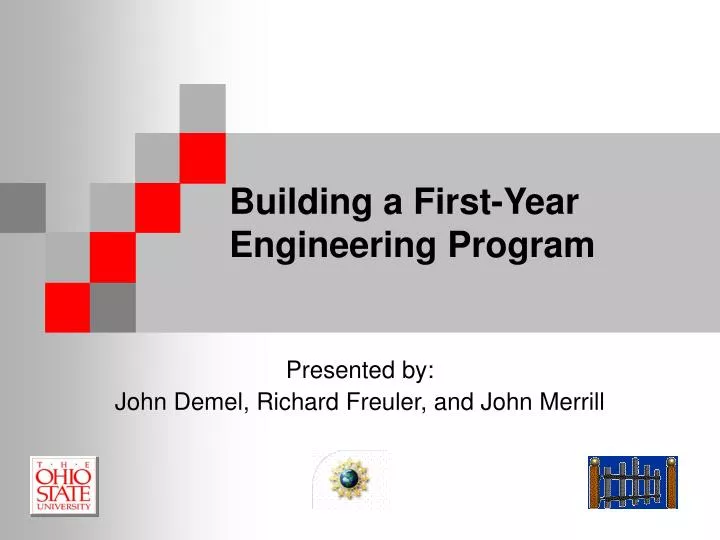 building a first year engineering program