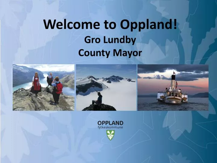 welcome to oppland gro lundby county mayor