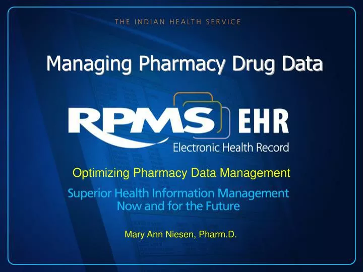 managing pharmacy drug data