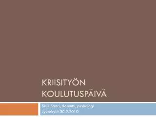kriisity n koulutusp iv