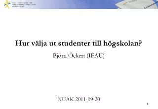 hur v lja ut studenter till h gskolan