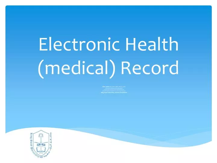 electronic health medical record
