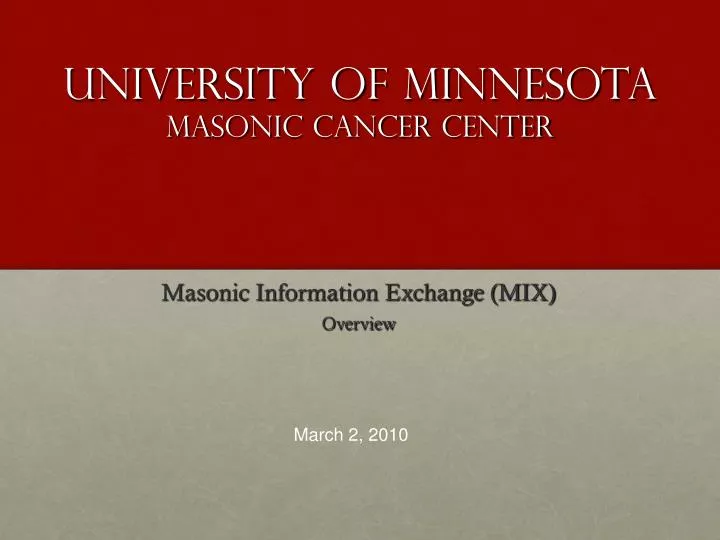 university of minnesota masonic cancer center