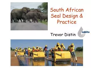 South African Seal Design &amp; Practice