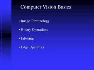 Computer Vision Basics