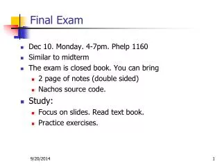 final exam